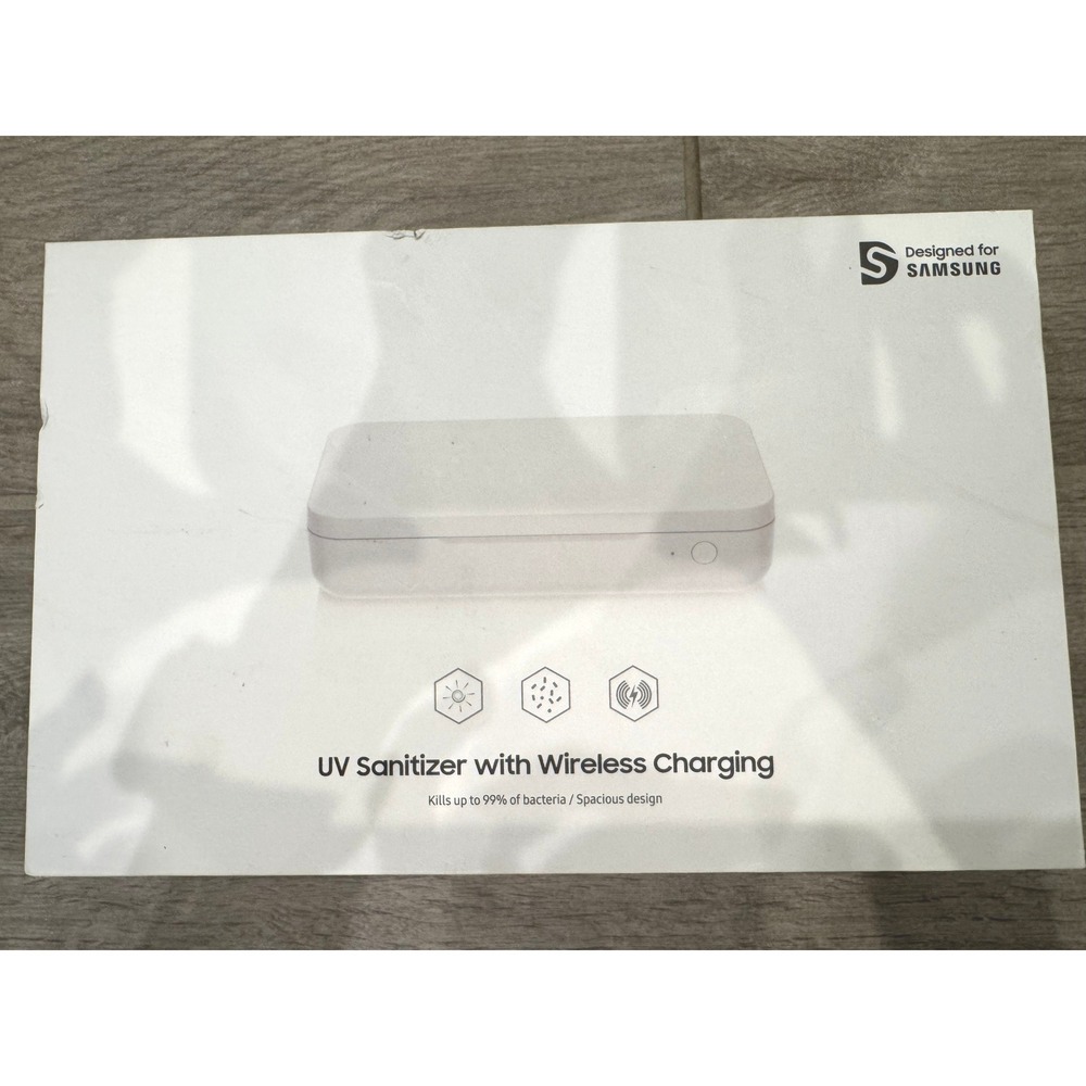 Samsung UV Sanitizer Wireless Charger Unisex OS White New GP-TOU020SACWU Qi 10W